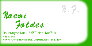 noemi foldes business card